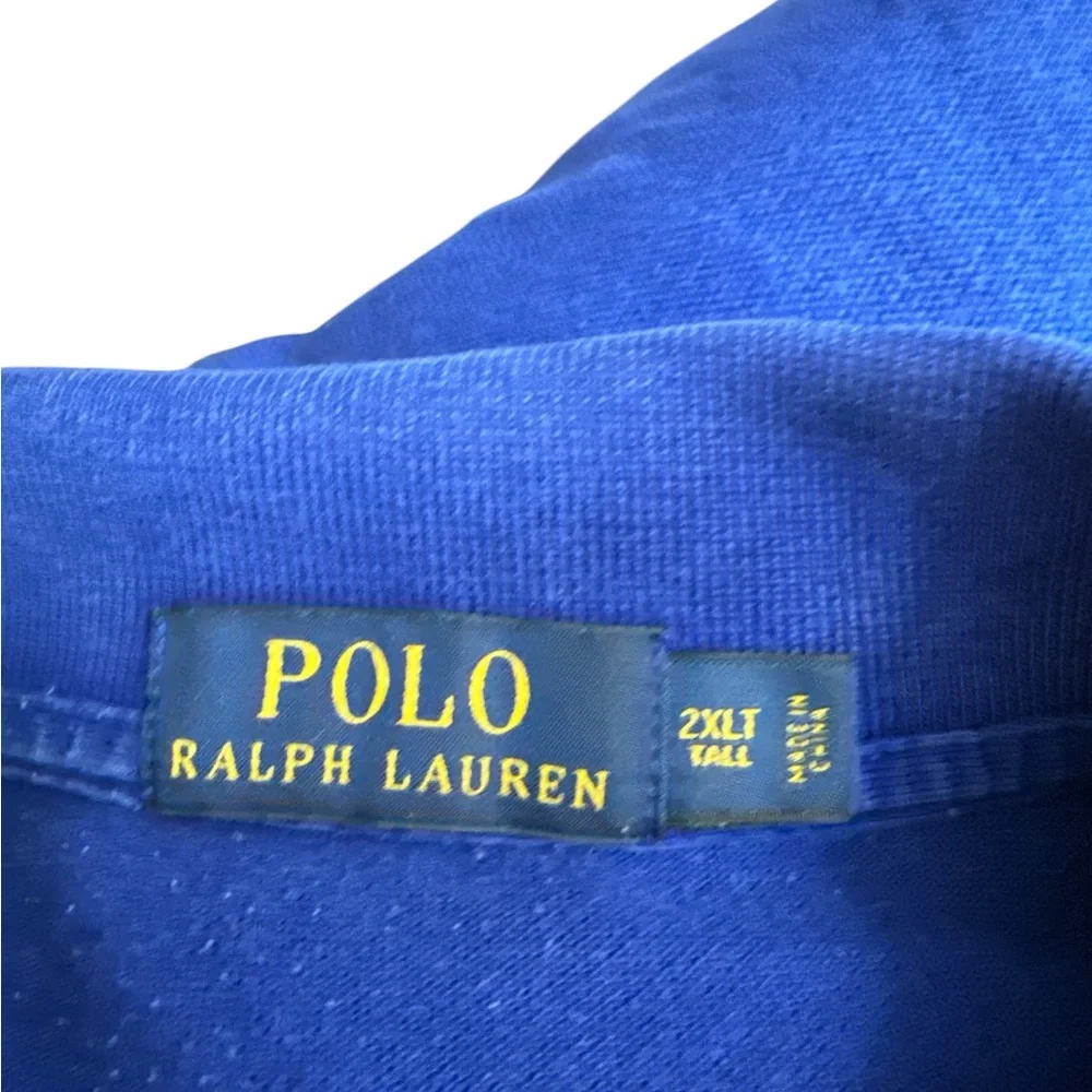 Polo Ralph Lauren Men’s Long Sleeve Polo Shirt Size 2XLT Tall Blue Big Pony Logo